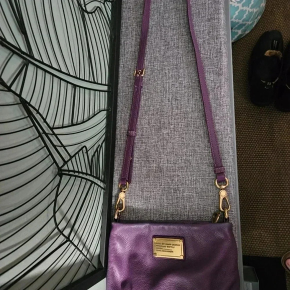 Marc  by Marc Jacobs | Purple Leather Percy Bag Bag with Antique gold hardware - Picture 12 of 16